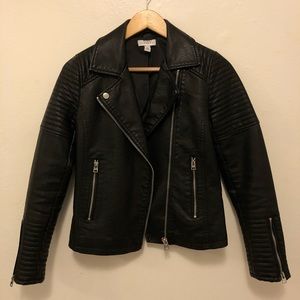TOPSHOP FAUX LEATHER JACKET - XS/S